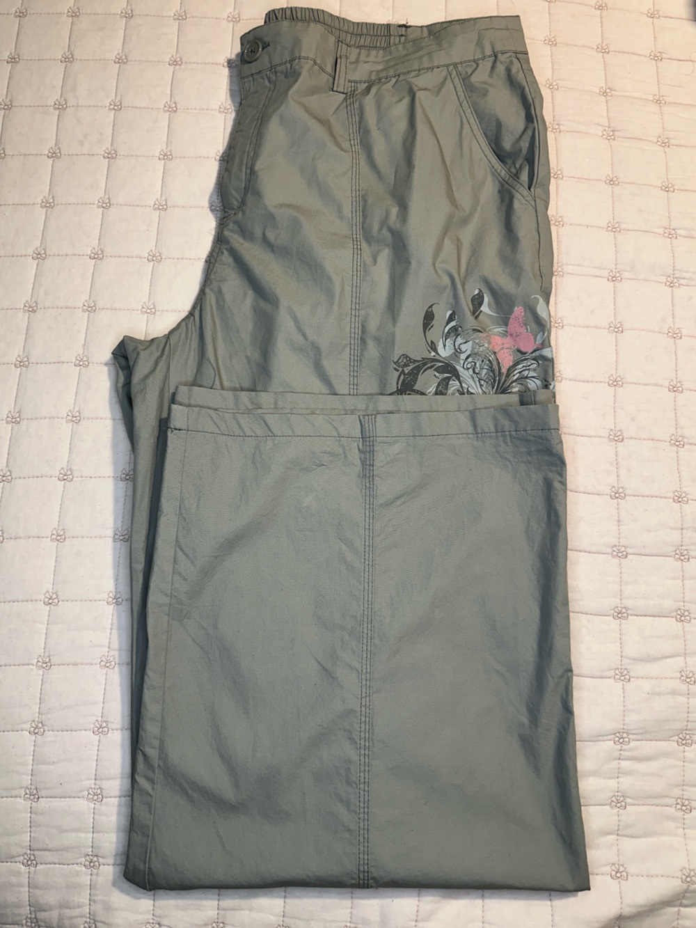 wild fable Cargo/Parachute Pants with Pink Floral-Butterfly Print - Picture 3 of 11